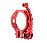 Aymzbd Collier de Serrage pour Tige de Selle Pliable, Clip de Tige de Selle, Serrage Rapide, Axe Anti-Pliage, Rouge 41mm