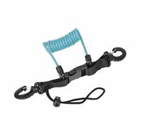 Aymzbd Dragonne de Caméra sous-Marine Attache de Caméra sous-Marine Corde Rétractable Double Clip Soutien Antichute Poignée Ergonomique Fabriquée en TPU et, Bleu Lac
