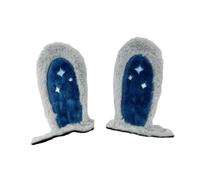 Aymzbd Ensemble de 2 Décorations pour Casque, Faciles à Fixer, Oreilles Mignonnes, Convient Aux Casques de Sports de Plein Air et d'escalade, Bleu Gris