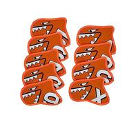 Aymzbd Ensemble de 9 Couvre-fers de Golf avec étiquettes Numérotées pour Protéger et Présenter Vos, Orange