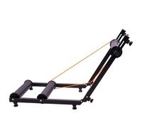 Aymzbd Entraîneur Vélo d'Intérieur Rouleaux d'Entraînement Support d'Équilibre Base Pliable Cadre Réglable Châssis Alliage d'Aluminium Stable Adapté aux, Noir