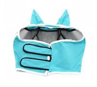 Aymzbd Equine Headgear Masque de Cheval Fermeture à Crochet Textile Respirant Conception Confortable Protection pour Stalle Entraînement Repos, Bleu, S