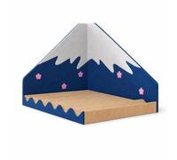 Aymzbd Griffoir Chat Montagne Carton Ondulé, Bois Naturel | papier ondulé résistant, usage multifonctionnel, feutre confortable, griffoir et lit inclus, pour chat adulte, pour la maison