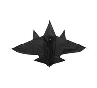 Aymzbd Jouet Volant Volant En Forme D'avion Facile à Voler Aircraft Portable Delta Kite pour Les Jeux En Plein Air Débutant pour Enfants, Noir, Petit