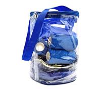 Aymzbd Kit de Démarrage équestre : équipement Complet (Licol, Rênes, Corde, Harnais) pour Concours et Courses, Bleu