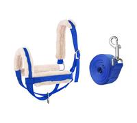 Aymzbd Licol pour Vache avec Corde de Maintien Équipement de Manutention Essentiel pour écurie Licol pour Veau et Bovin Bride pour Taureau pour Bœufs Poulain, Blue L