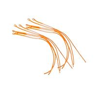 Aymzbd Lot de 10 Connecteurs pour Ligne de Pêche à La Mouche, Bas de Ligne Tressés En Boucle, 30/50 Lb, 15,6 Cm, Jaune, orange, jaune, blanc, comme décrit