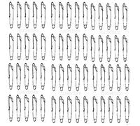 Aymzbd Lot de 6 X 10 Clips de Pêche en Acier Inoxydable pour Longues Lignes, émerillons Métalliques, Accessoires de Pêche Au Vivaneau, Au Requin et Au P