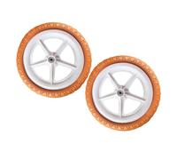 Aymzbd Lot de Deux Roues de Draisienne pour Enfants, Conçues pour s'adapter à La Plupart des Modèles avec Pneus sans Air, Bronze Rouge