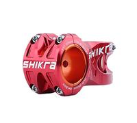 Aymzbd Mountain Stem Potence Courte pour Vélo 50mm Aluminium Solide CNC Serrage Sécurisé Guidon 318mm 35mm Longue Durée Adapté Au VTT Descente BMX, Rouge, 28.6mm