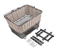 Aymzbd Panier à Bagages Arrière Amovible Rapidement avec Poignée de Transport, Accessoire Robuste pour Faire Les Courses, Grande Capacité (41,4 X 33,5 X 25,4, Beige