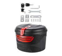 Aymzbd Panier de Vélo avec Sac Intérieur et Serrure, Grande Capacité, Facile à Installer, pour Vos Affaires de Vélo, Black Red S