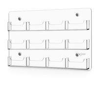 Aymzbd Porte-Cartes Visite Mural en , 12 compartiments 40*26cm | Matériau plastique robuste, Rangement Mural Visible, Bureaux d'Accueil, Pr les entrepreneurs
