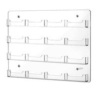 Aymzbd Porte-Cartes Visite Mural en , 16 compartiments 40*30cm | Matériau plastique robuste, Rangement Mural Visible, Bureaux d'Accueil, Pr les entrepreneurs