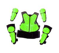 Aymzbd pour Enfants et Adolescents, équipement de de Course, Gilet de Protection, Genouillères et Coudières pour La Pratique de La, Vert