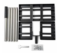 Aymzbd Râteau Nivellement Pelouse en Métal pour Un Gazon Impeccable, Outil Nivellement Jardin avec Manche Réglable