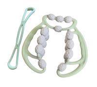 Aymzbd Rouleau de Relaxation à 24 Roues, Pinces Circulaires Robustes pour Jambes, Relaxant Musculaire, Rouleau pour Jambes, Masseur d'exercice, Vert