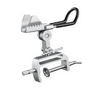 Aymzbd Support de Canne à Pêche Polyvalent et Antidérapant pour Bateaux, avec Grande Pince et Support Réglable pour Les Bords, et Plus Encore, Argent Plat