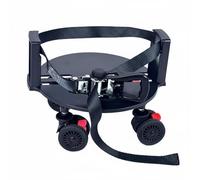 Aymzbd Support Équipement de Golf Chariot Base à Roues pour Sac Support Pivotant Mise en Place Facile Contrôle Freinage Utilisation Compétition Entraînement, Noir