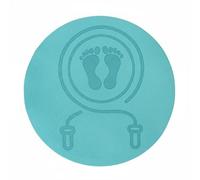 Aymzbd Tapis d'Entraînement Rond Antidérapant Haute Densité Tapis de Sport Absorbeur de Bruit et Chocs Destiné au Saut à la Corde Adapté au Sport à la Maison, Bleu Clair, 60x60x1cm