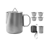 Aymzbd Tasse de Camping, Théière avec égouttoir pour 4 Tasses, Bouilloire, Bouteille d'eau Potable