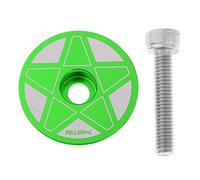 Aymzbd Vis de Direction Universelles en Alliage D'aluminium pour Vélo, Kit D'accessoires pour VTT et Vélo de Route, 1-1/8 Pouce, Étoile Verte, 28.6mm