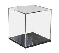 Aymzbd Vitrine de Présentation pour Ballon de Basket avec Support, Boîte de Présentation en Acrylique Transparent de Taille Réelle pour Ballons de Baseball, Noir