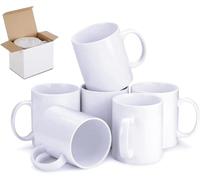 Ayn Al Madina Tasses à sublimation blanches de 11 oz - Tasses à sublimation avec revêtement à chaud avec boîte antichoc gratuite (6)
