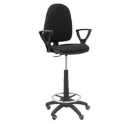 Ayna Bali Tabouret Noir Bras Fixes Roues De Parquet