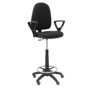 Ayna Bali Tabouret Noir Bras Fixes Roues De Parquet