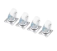 AYNEFY 4pcs 1 Pouce Roues Pivotantes, Base de Caoutchouc Réductrice de Bruit, Roulettes de Rotation à 360 Degrés pour Chaises de Meubles, Chariots