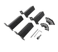 AYNEFY 4pcs Post Post Anchor Base Bernets Kit Réglable pour 1,5x1,5 2x2 2x4 4x4 Réversible Lourds avec des Trous Pré-percés pour la Boîte aux Lettres Pergola Daluling