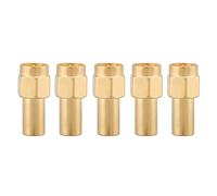 AYNEFY 5pcs SMA Connecteur Mâle Connecteur Coaxial Terminateur Charge 50 Ohm 2W Kit Correspondant RF pour Adaptateur de Coaxial SMA, Terminateurs Centraux de Cric Masculin, Placage en Or, Large