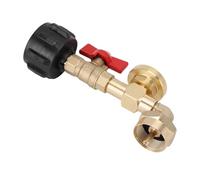 AYNEFY Adaptateur de Recharge de Gaz pour QCC1 C3H8 Adaptateur de Recharge en Laiton de Réservoir avec Une Valve Lumineuse Évaluation du Niveau de Gaz Rapide Facile pour Le Camping BBQ Extérieur