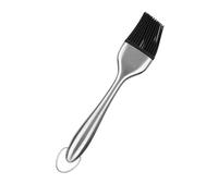 AYNEFY BBQ BASTING BROST Huile Brosse Sauce Brosse Poignée en Acier Inoxydable avec Tête de Silicone pour Rôtir des Grillades et du Barbecue (Poignée droite de 20 cm)