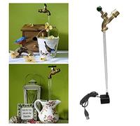 AYNEFY Bec Invisible Coulant Arrosoir Fontaine Yard Art Décoration Flottant Robinet Fontaine Magique Suspendu Robinet Ornements De Bureau pour La Maison Jardin Cour Décor (Un Noir)
