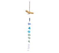AYNEFY Carillon éolien, en Verre de Mer Artisanal Unique Cariot Driftwood Intérieur Décoration Extérieure Home Fatting Gifts Ideas for First Home New Apartment (Tapez D)