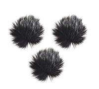AYNEFY Couverture à Fourrure à 5 Micro, Pare-Brise Microphone à Revers, Réduction du Bruit du Vent, Pare-Brise de Microphone Extérieur Portable, Mini Pare-Brise à Fourrure à Revers pour