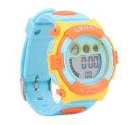 AYNEFY Digital Kids Watch Sports Watch for Boys Girls âgé de 4 à 15 Ans avec 7 Couleurs Lights LED STOWRATCH 12/24H Time Affichage (Orange Bleu)