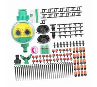 AYNEFY Ensemble d'irrigation Goutte à Goutte, Système d'arrosage Automatique en Plastique avec Minuterie Réglable pour le Jardin et l'utilisation du Patio (Tube et minuterie de 30 mètres)