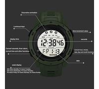 AYNEFY Expédition de Montre de Sports Numériques pour Hommes avec Une Alarme d'affichage Lumineuse W50M étanche pour Les étudiants Sportifs en Plein Air (Yellow)