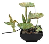 AYNEFY Fountaine d'eau de Table 8,66 X 5,12 X 5,12 Pouces Intérieure Zen Relaxation de Décoration Intérieure Caractéristique de l'eau avec des Lumières LED et Une Pompe Silencieuse