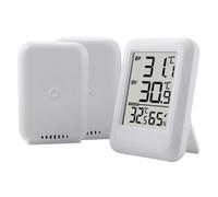 AYNEFY Hygromètre Numérique, Thermomètre Extérieur Intérieur sans Fil Très Précis avec 2 Capteurs pour la de la Température et de l'humidité, écran de 2,56 Pouces