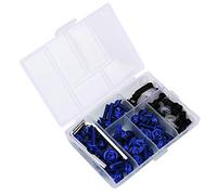 AYNEFY Kit de Boulons de Carénage de Moto, 158 Pièces, Universel, Vis de Pare-Brise, Fixation de Vélo de Sport, Bleu