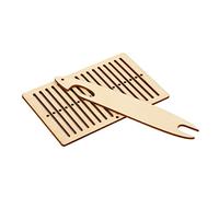 AYNEFY Kit de Métier à Tisser Manuel en Bois, 2 Pièces, Navettes de Tissage pour Ceinture, Outil de Bricolage pour Débutants