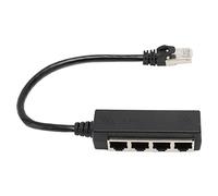 AYNEFY L'adaptateur de Séparateur RJ45, ABS Material, Prend en Charge 4 Appareils, Protégeant Les Interférences pour Le Réseautage à Domicile et au Bureau