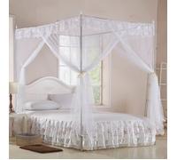 AYNEFY moustiquaire pour chambre à coucher Luxe princesse trois ouvertures latérales post lit rideau à baldaquin filet
