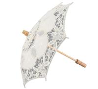 AYNEFY Parasol de mariée, petit parapluie vintage en dentelle, parasol de mariage, dentelle de mariée, en coton, accessoire de photographie