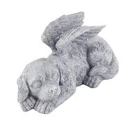 AYNEFY Pet Memorial Angel Statue Garden Sculpture Sleeping Angelic Monument Methroprowing Hand Scarved Synthetic for Pet Loss Remembrance avec des Lignes élégantes (Chien Ange)