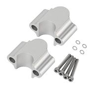 AYNEFY Rehausseur de Guidon de Moto Universel en Alliage d'Aluminium 7/8 pouces 22mm Adaptateur de Montage pour Guidon de Vélo Ruban Chrome